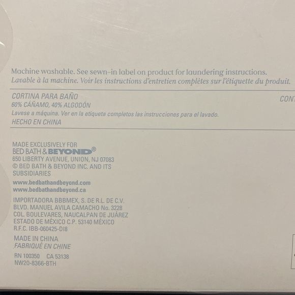 Hemp shower curtain by Nestwell, Size 72”x72” - Picture 3 of 4